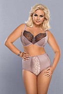 Romantic big cup bra, embroidery, partially sheer cups